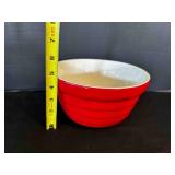 Red Heavy Pottery Mixing bowl-vintage 8ï¿½' has