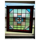 Stained Glass wood Framed window 21'x21'