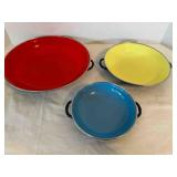 Mid Century Enamel Ware Sautï¿½ Pans Set Yugoslavia