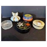 3 Lidded Trinket Boxes, Candle, no lidded box