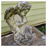 Concrete Angel w/missing wing & repaired wing 12'