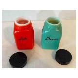 Art Deco Jeanette Glass Salt Pepper Shakers