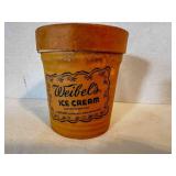 Enid, Oklahoma Weibel's Ice Cream carton w/lid