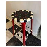 Vintage Metal Stool Painted Mary Englebreit style