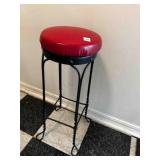 Ice Cream Parlor Wire leg Stool Vintage 26' tall