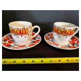 2 Mary Engelbreit Cup/Saucer-Be Warm Inside & Out
