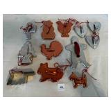 Cookie Cutters Vintage w/cord for hanging on Tree