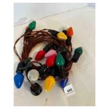 Vintage Cloth Cover Christmas Tree Lights-untested