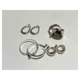 Trifari & Napier Silver tone Earrings-2 Napier