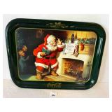 Coca Cola Santa Replica Advertising Tin Tray