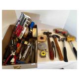 Tools, Hammers, screwdrivers, tape measures, plier