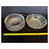 2 Glass Serving Bowls, 1 Lead Crystal 7ï¿½' in box