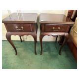 2 Ethan Allen Queen Anne Style Bedside Tables