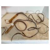 2 leather bull whips Souvenirs-Cowboy Hall Of Fame