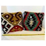 Native American Woven Pillow Covers 14' square