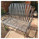Black Outdoor Metal glider 39' wide Glides nicely