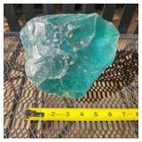 Large Aquamarine Blue Slag Glass Rock