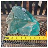 Large Aquamarine Blue Slag Glass Rock
