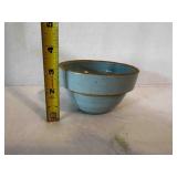 5' Light Blue Ribbed Bowl USA Smallest Crock