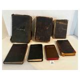 6 Vintage Bibles-2 are German 1859 & 1910