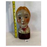 Lady Head Vase Scandinavian? Tudor Folk Art