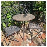 Bistro Table & 2 Chairs-All fold 27' x 29' tall