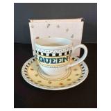 Mary Engelbreit Cup & Saucer-Good to Be Queen