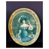Oval Pepsi-Cola Advertising tin Tray-Replica