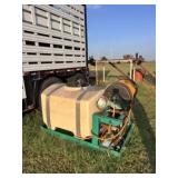 300 gallon sprayer needs plumbing hoses reel works