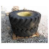2 Tractor Tires w/ Rims