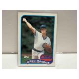 EARLY CARD 1989 TOPPS HOF GREG MADDUX