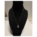 14K gold necklace with 14K diamond pendant