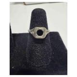 18K filigree style semi mount ring missing diamond