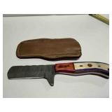 Bull cutter Knife w/ colorful wooden handle