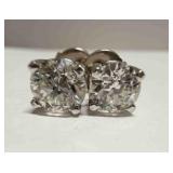 10K white gold diamond Earrings