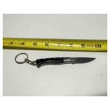 Handcrafted black pocket knife keychain