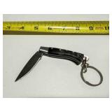 Handcrafted black pocket knife keychain