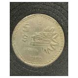 $5 pesos 1980 Mexican coin