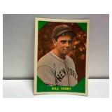 1960 #52 Bill Terry Baseball Greats Card