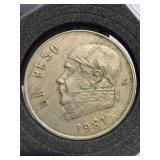$1 peso 1981 Mexican coin
