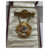 14K gold Masonic past high priest jewel brooch