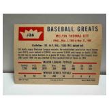 1960 #36 Mel Ott baseball Greats card