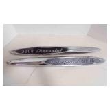 (2) 1957 Chevy 3200 Front Fender Emblem Spears