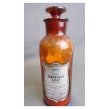 Antique John Wyeth & Brother Brown Amber Glass