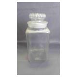 Vintage Square Glass Apothecary Storage Store Jar