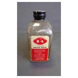 Antique Apothecary Clear Glass Bottle w/ Cover