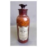 Antique John Wyeth & Brother Brown Amber Glass