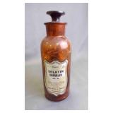 Antique John Wyeth & Brother Brown Amber Glass