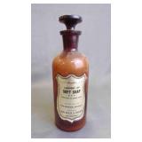 Antique John Wyeth & Brother Brown Amber Glass