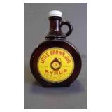 Vintage "Little Brown Jug Syrup" Pour Bottle w/Lid